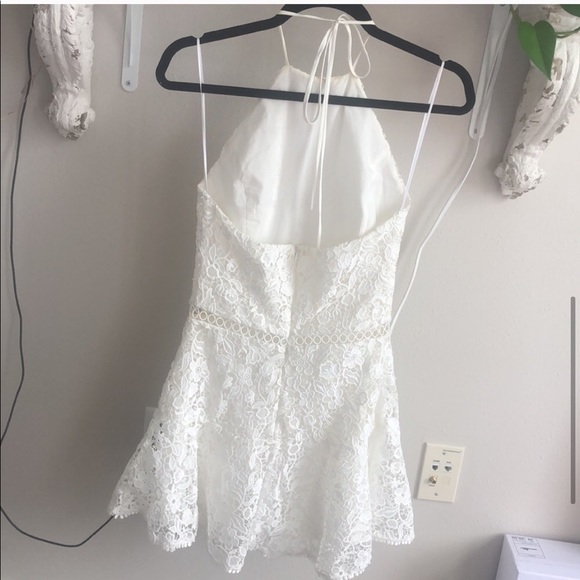 White lace halter dress - Karina Grimaldi XS - Picture 4 of 7